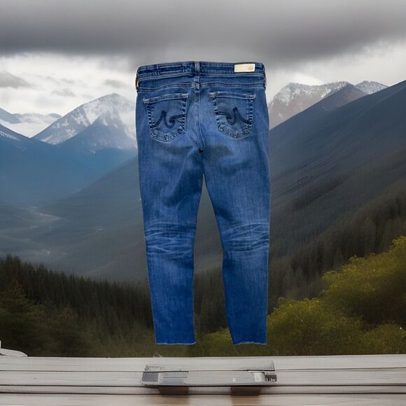 AG-ED Adriano Goldschmeid Stilt Cigarette Roll Up Jean Women's Size 25 Raw Hem - Picture 1 of 6